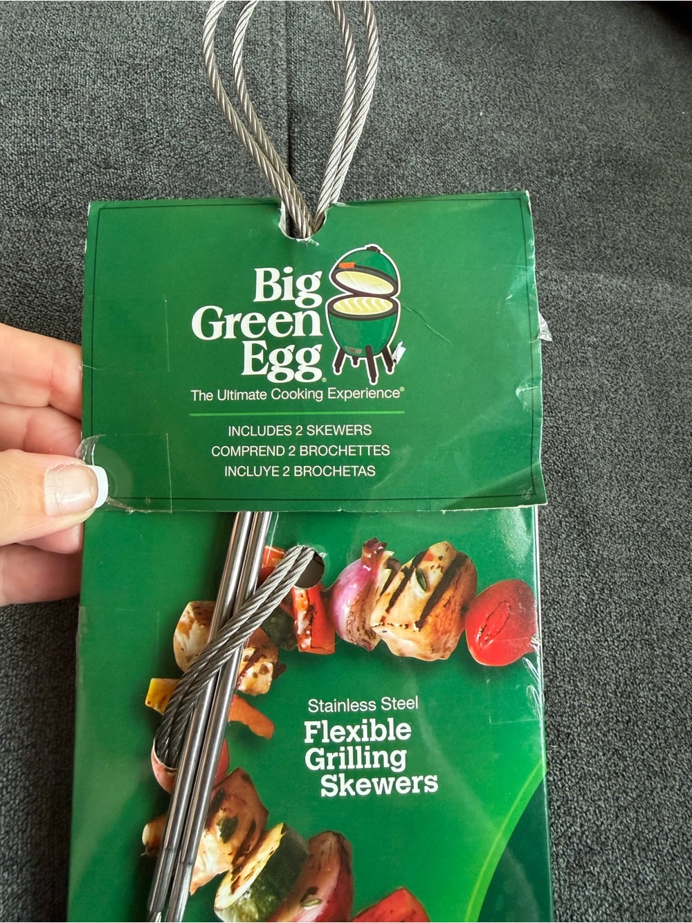 Big Green Egg Stainless Steel Flexible Grilling Skewers - Green